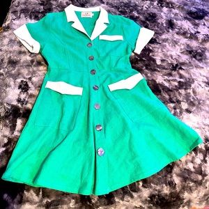New Mint Green Vintage Diner Dress Size L